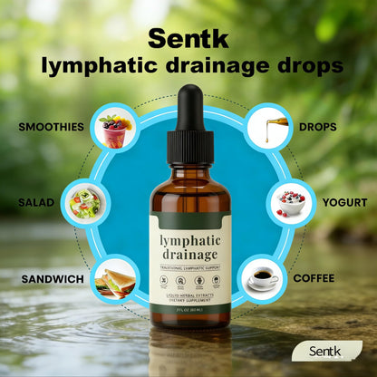 Sentk Organic Lymphatic Drainage Drops, Liposomal Herbal Blend – Supports Lymph System, Reduces Swelling, Boosts Immunity & Vitality, Enhance Clarity, Portable Dropper Design, 2 fl oz (2 Pack) SentkBuy Supplements Australia