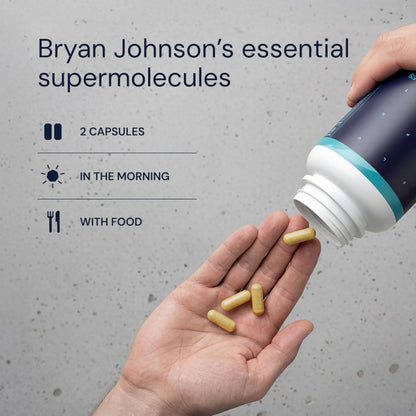 Blueprint Bryan Johnson Essential Capsules - Daily Multivitamin/Multimineral for Women and Men - Antioxidant Supplement with Calcium, Vitamin B1, Vitamin D, and Zinc