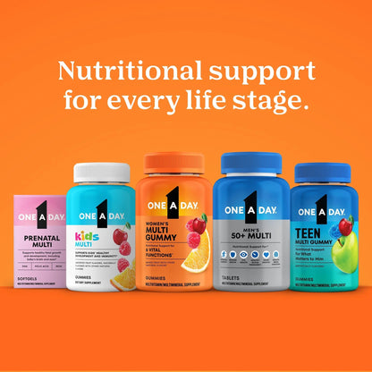 One A Day Multivitamin for Women 50 and Over Tablets, Womens Multivitamin 50 plus with Vitamins D, C, E, Zinc & Biotin, Daily Vitamins for Woman 50+, 65 Ct ONE A DAY