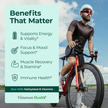 Methylated Multivitamin for Men with Bioavailable Vitamins, Chelated Minerals, Vitamin D, B12, C, A & Zinc for Energy, Focus and Immune Health Vimerson HealthBuy Supplements Australia