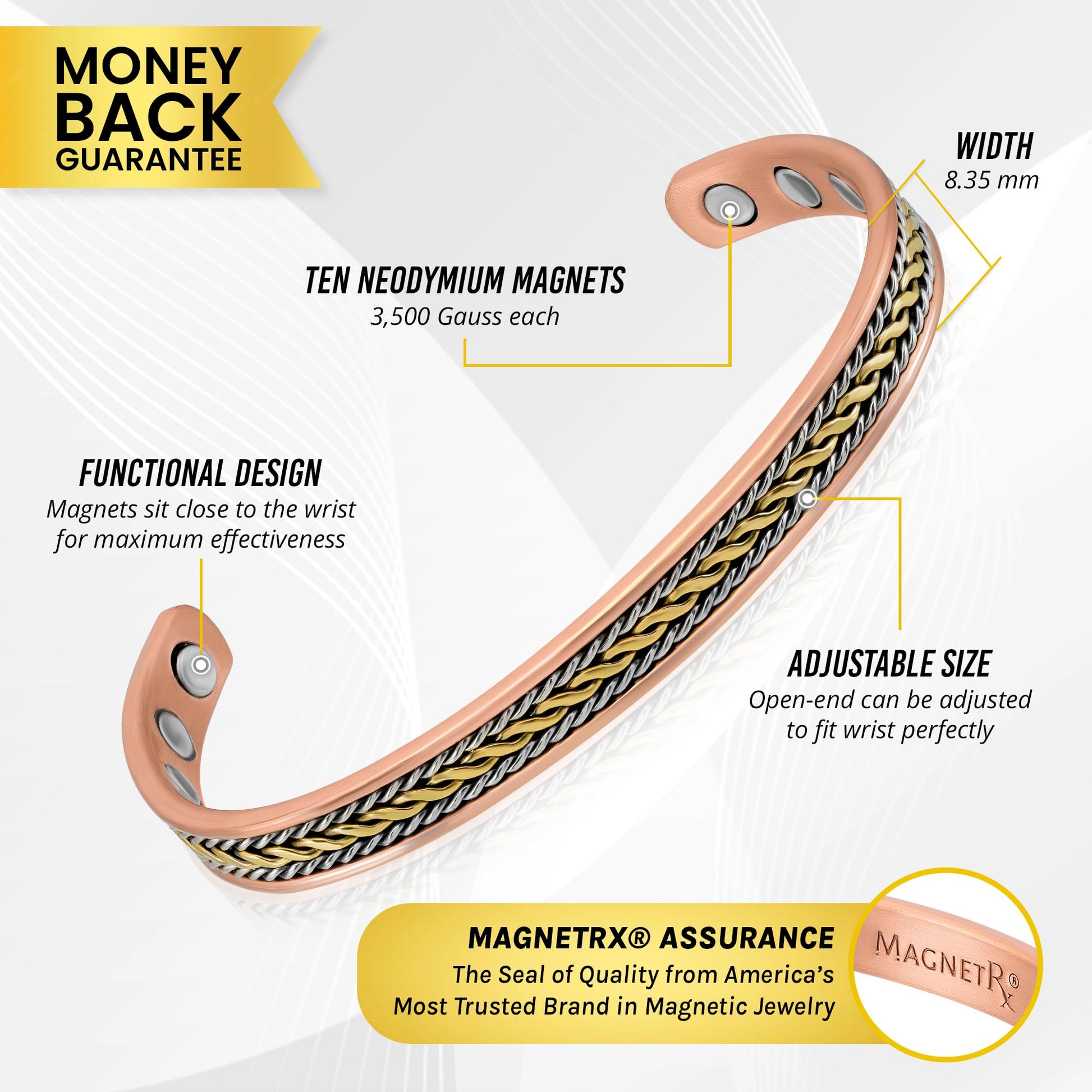 MagnetRX® Women's Copper Bracelet – Effective 99.9% Pure Copper Magnetic Therapy Bracelets MagnetRXBuy Supplements Australia
