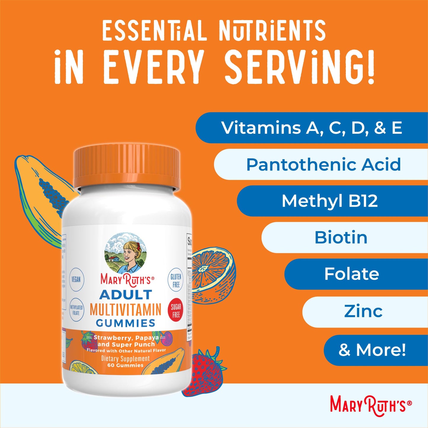 MaryRuth Organics Multivitamin for Women and Men | Sugar Free | Adult Multimineral Gummy with Vitamin C | MaryRuth OrganicsBuy Supplements Australia