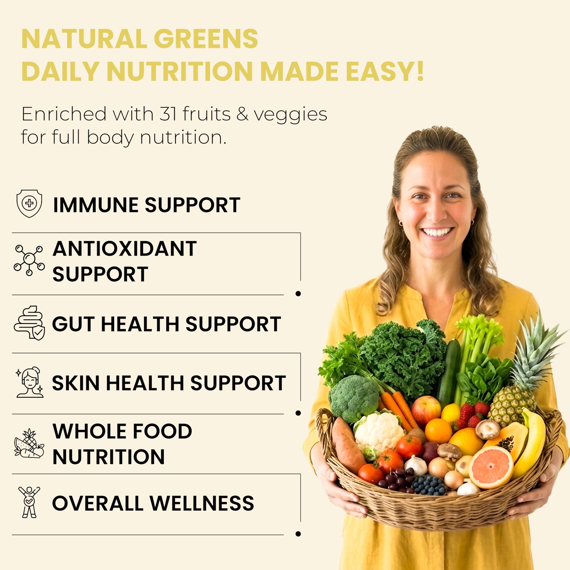 Fruits and Veggies Whole Produce Dietary Supplement with Superfood Fruits and Vegetables for Men, Women and Kids, 90 Fruit Capsules, 90 Veggie Capsules - 1 Set NATURAL GREENSBuy Supplements Australia