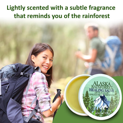 Snowy Summit Alaska Rainforest Salve - Herbal Salve for Dry Skin & Joint Relief - Natural Super Salve for Soothing Skin with Gentle Aroma - Body & Hand Salve - Muscle Rub with Alaskan Devil’s Club Oil Snowy SummitBuy Supplements Australia