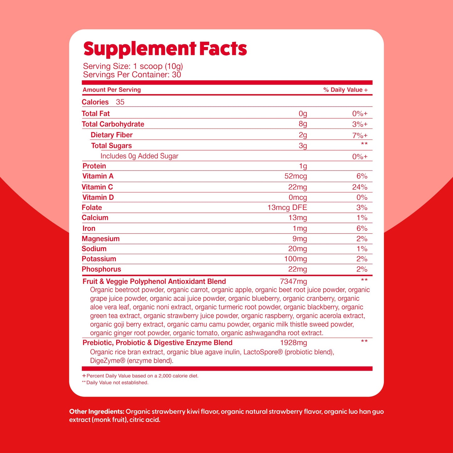 Feel Great Organic Superfood Reds Powder Packed with Beet Root Powder | Digestive Support Including Bloating Relief | Fruit and Veggie Polyphenols Supplement. The Feel Great Vitamin CompanyBuy Supplements Australia