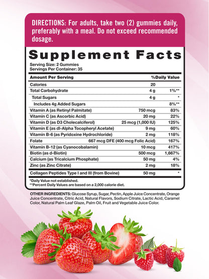 Nature's Truth Womens Multivitamin Gummies Plus Collagen & Biotin | 70 Count | Non-GMO & Gluten Free Supplement Nature's TruthBuy Supplements Australia