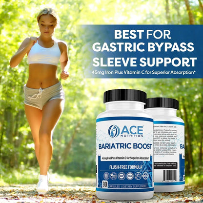 Bariatric Boost One-A-Day Multivitamin 90 Day Supply with 45mg Iron Post Gastric Bypass Sleeve Surgery | Non-GMO, Gluten Free, Bariatric Multivitamin Made in USA | ACE NUTRITIONBuy Supplements Australia