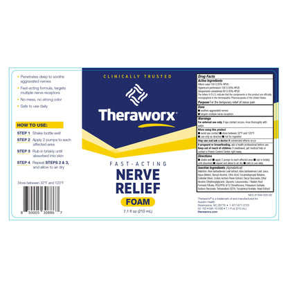Theraworx Fast-Acting Nerve Relief Foam Aggravated Nerve Discomfort Relief - 7.1 oz - 1 Count TheraworxBuy Supplements Australia