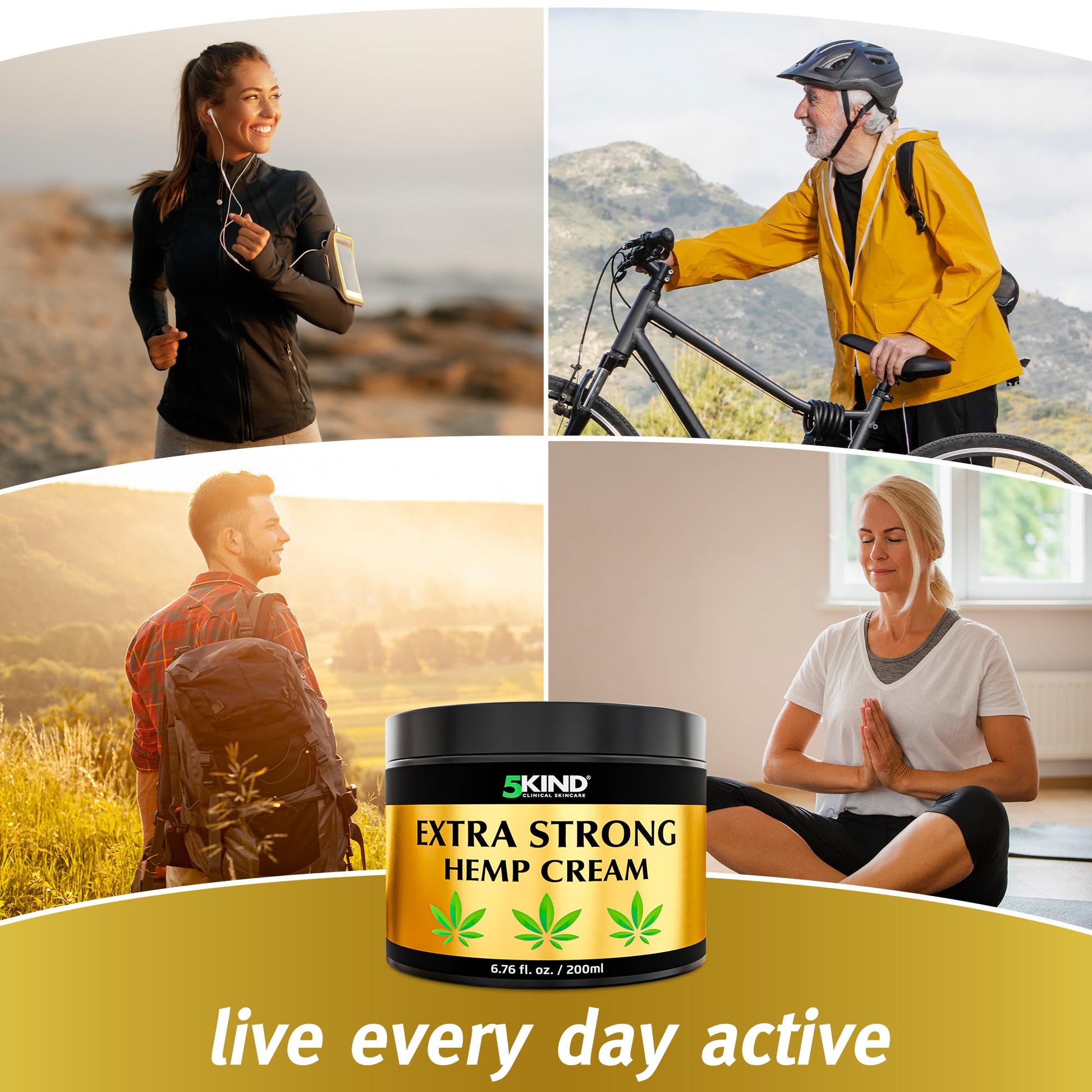 5kind Extra Strong Hemp Cream 6.76 fl oz - Maximum Strength - Natural Topical Cream - Muscle Rub for Lower Back, Joints, Neck, Knees, Shoulders 5kind clinical skincareBuy Supplements Australia