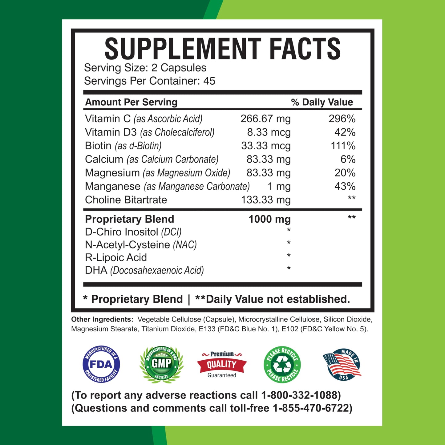 America Medic & Science WFS Plus Fertility Supplements for Women (90 Capsules) Supports Ovulatory Health | Natural Preconception Vitamins, Reproductive Aid, with D-Chiro Inositol, DHA |15-Day Supply. America Medic & ScienceBuy Supplements Australia