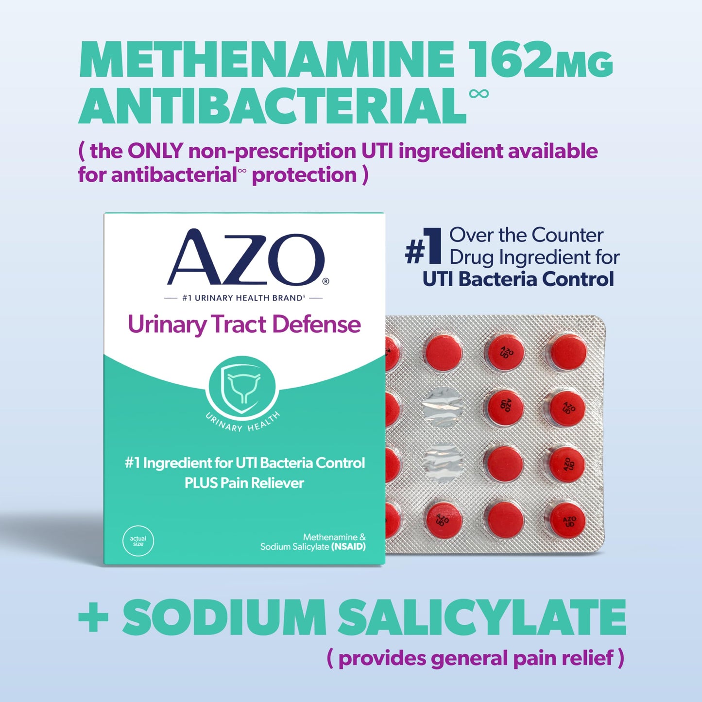 AZO Urinary Tract Defense Antibacterial Protection, FSA/HSA Eligible, Helps Control a UTI Until You Can See a Doctor, from The No. 1 Most Trusted Urinary Health Brand, 24 Count (Pack of 1) AZOBuy Supplements Australia