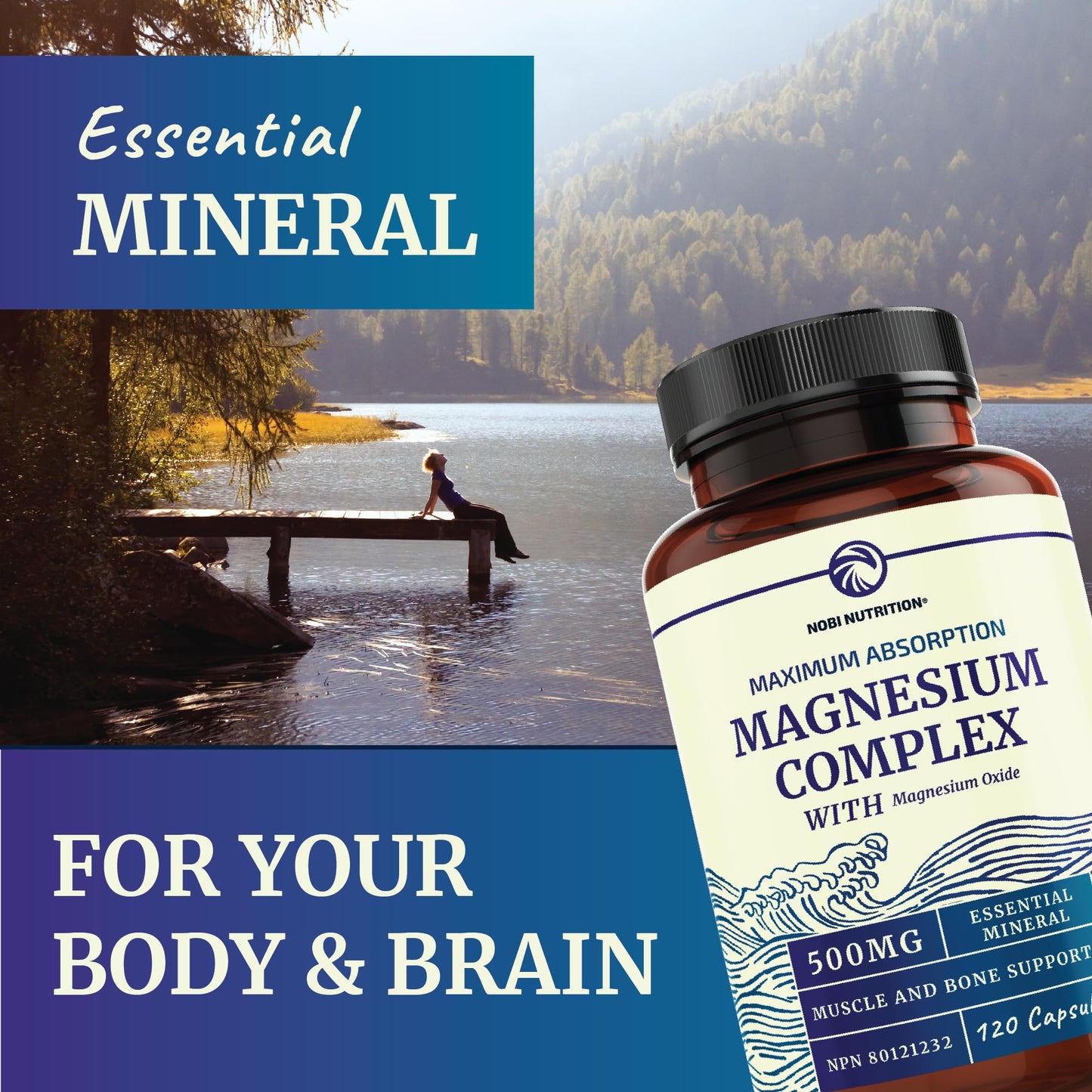 Magnesium Citrate Complex | 500 MG | High Absorption Formula | Calm, Relaxation Nobi NutritionBuy Supplements Australia
