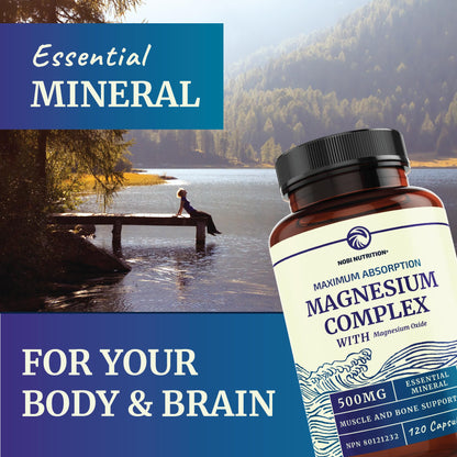 Magnesium Citrate Complex | 500 MG | High Absorption Formula | Calm, Relaxation Nobi NutritionBuy Supplements Australia