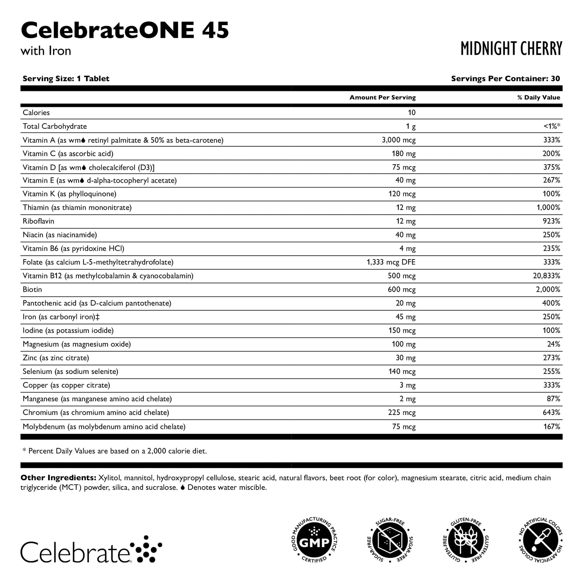 Celebrate Vitamins CelebrateONE 45 Chewables, 45mg Iron - Once Daily Bariatric Multivitamin, Essential Vitamins & Minerals Celebrate Bariatric SupplementsBuy Supplements Australia