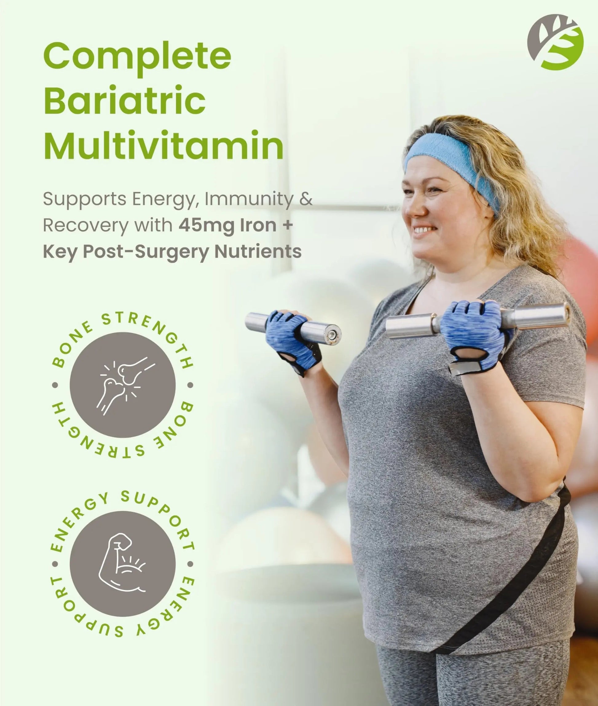 BariSlim Complete Chewable Bariatric Multivitamin Tablets - 45 mg Iron - Bariatric Vitamin & Supplement for Post Bariatric Surgery Including Gastric Bypass BariSlim