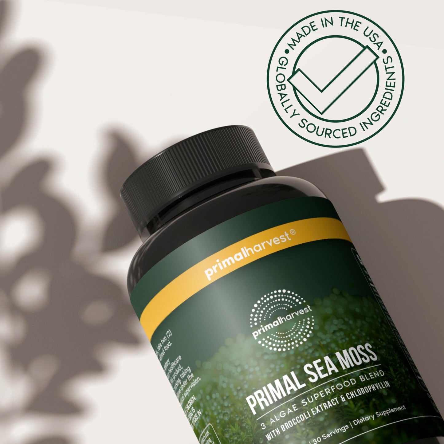 Primal Harvest Sea Moss Capsules with Bladderwack and Irish Sea Moss, Chlorella, Broccoli Seed Extract Plant-Based Supplements for Adults Primal HarvestBuy Supplements Australia