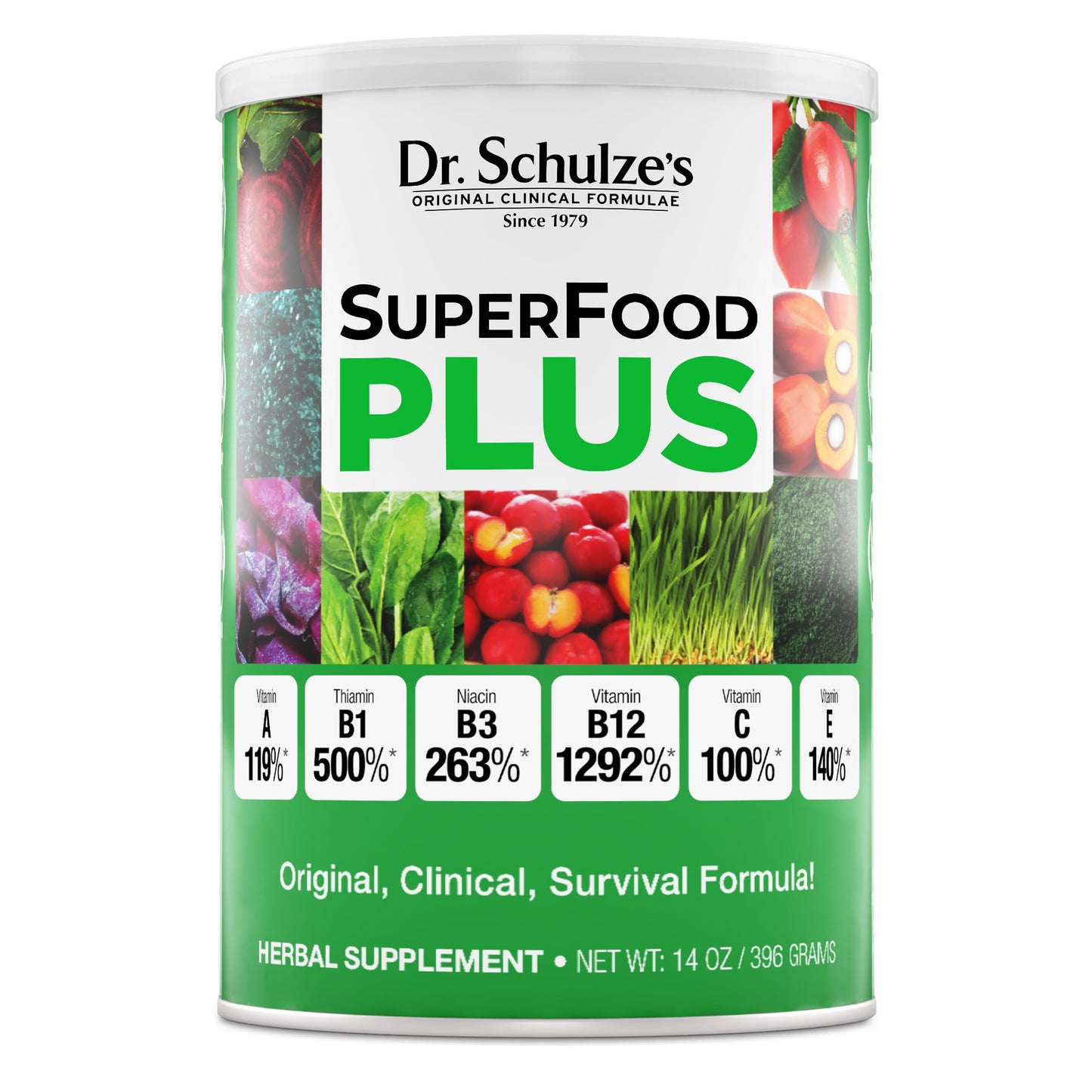 Dr. Schulze's SuperFood Plus - Everyday Superfood Supplement to Support Overall Wellness - Clean, Quality Nutrition - Supports Metabolism & Daily Energy - Gluten-Free & Dairy-Free - 14 oz Dr. Schulze'sBuy Supplements Australia