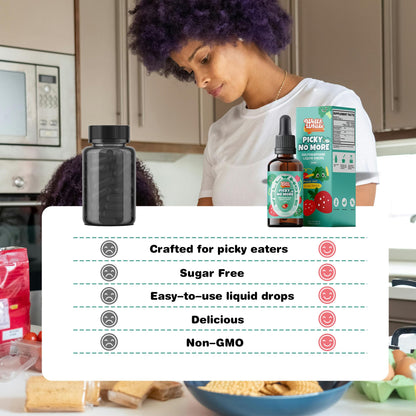 Well&Whole Sulforaphane Kids Liquid Supplement – Pick No More Broccoli Sprout Extract Drops, Hidden Greens for Picky Eaters, Daily Nutrition Support, Sugar-Free, Vegan, 60mL Well&WholeBuy Supplements Australia
