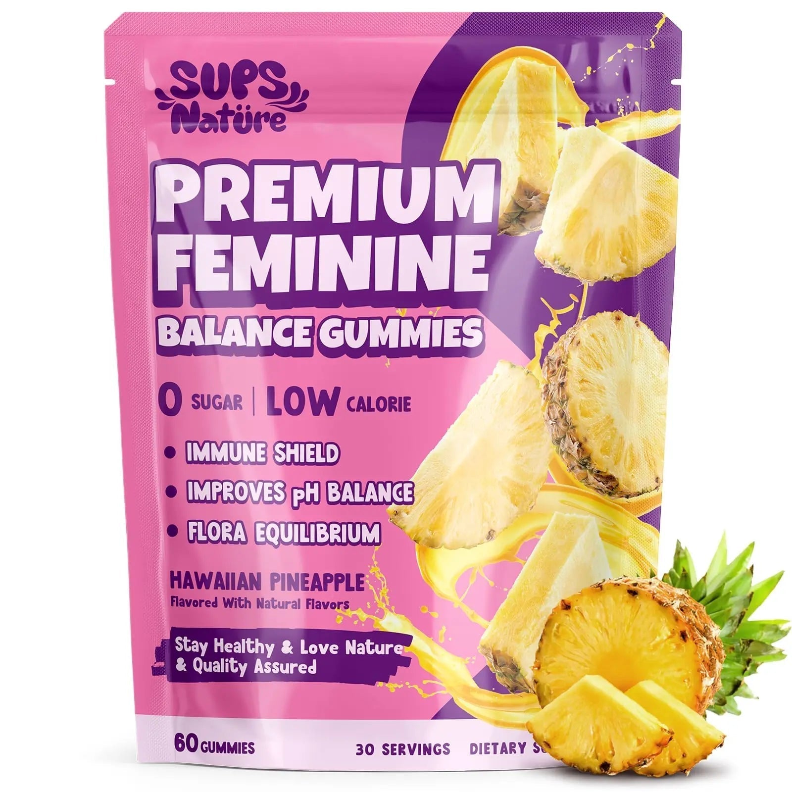 Women's Probiotic Gummies Nutrition Premium Feminine Balance Gummies - Supports pH Balance, Digestion & Immune Health - Hawaiian Pineapple Flavor sups natureBuy Supplements Australia