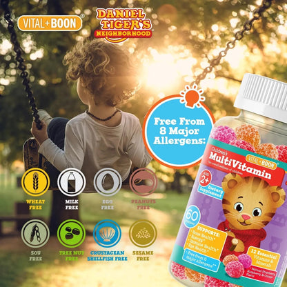 Daniel Tiger - Kids Multivitamin Gummies (60 Gummy Bottle) Toddler 2+ & Kids Vitamins - 12 Essential Vitamins & Minerals to Support Bone Health AvidBuy Supplements Australia