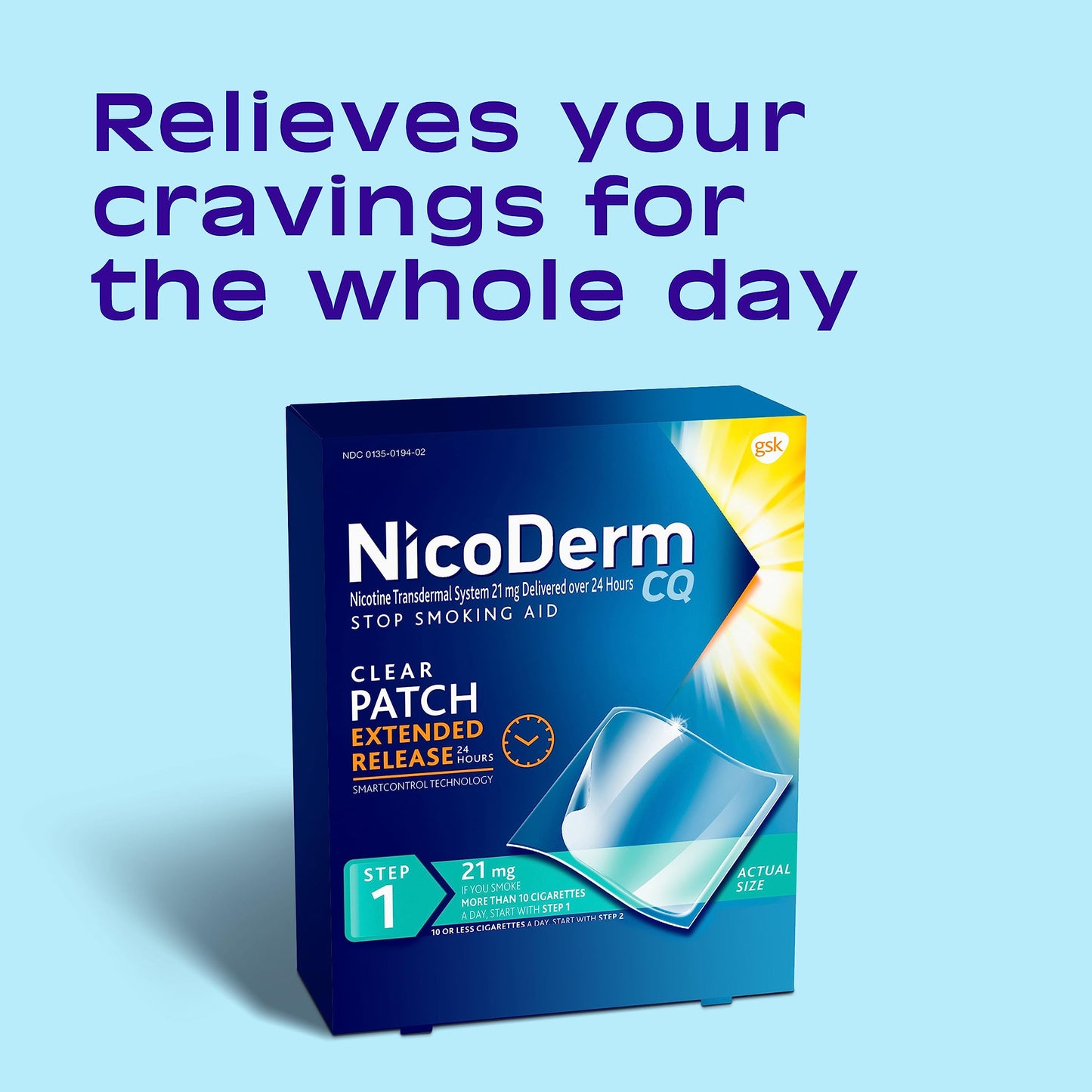 NicoDerm CQ Step 1 Nicotine Patches to Quit Smoking, 21 mg, Stop Smoking NicoDermBuy Supplements Australia