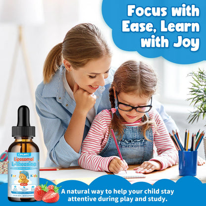 Liposomal L-Theanine Drops for Kids & Adults – Liquid L-Theanine Supplement with Magnesium Glycinate, Ashwagandha, Chamomile, Vitamin B6 & D3 – Supports Calm, Focus & Restful Sleep – Strawberry Flavor CFILIHTCBuy Supplements Australia