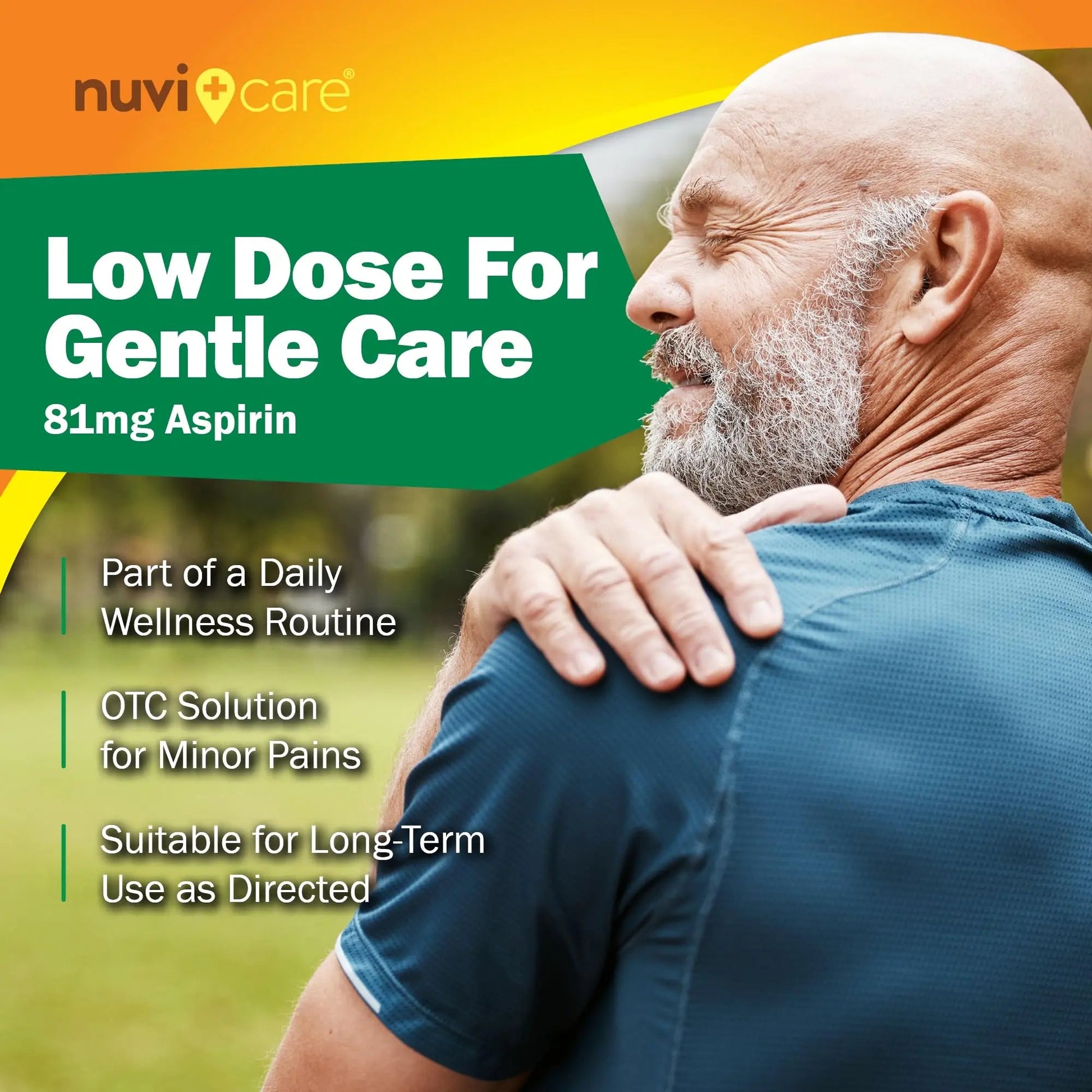 NUVICARE Low Dose Aspirin 81mg for Adults Coated Caplets - Compare to Active Ingredient in Low Dose Bayer Aspirin for Adults - Safety Coated (300 Count) NUVICAREBuy Supplements Australia