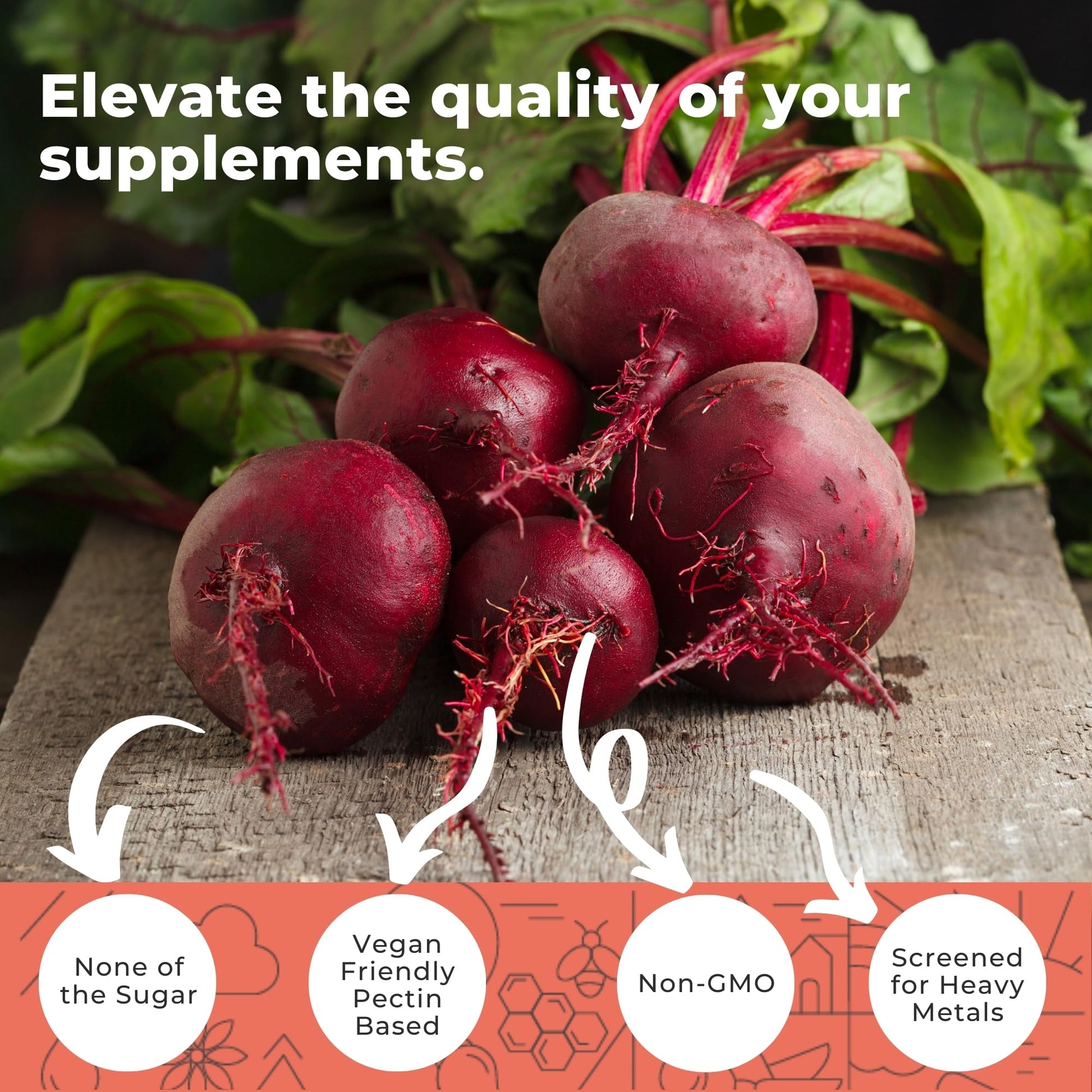 Eleva Nutrition Sugar-Free Beet Root Gummies- Vitamin C & B9- Memory & Focus Chews- Nitric Oxide -Energy Beet Supplement- 90 Organic Beetroot Chews for Men & Women Eleva NutritionBuy Supplements Australia