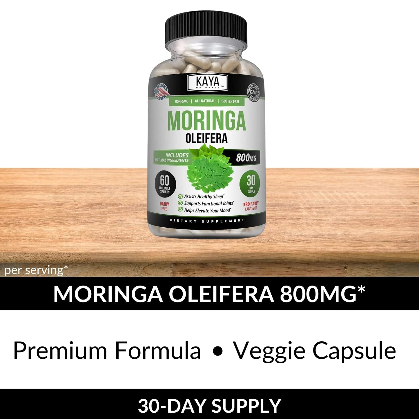 Kaya Naturals Moringa Leaf Extract - Complete Greens Superfood Supplement - Pure Miracle Tree Moringa - Boost Energy Naturally Kaya NaturalsBuy Supplements Australia