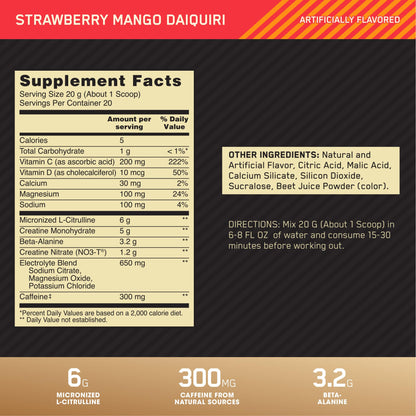 Optimum Nutrition Gold Standard Pre Workout Advanced, with Creatine, Beta-Alanine Optimum NutritionBuy Supplements Australia