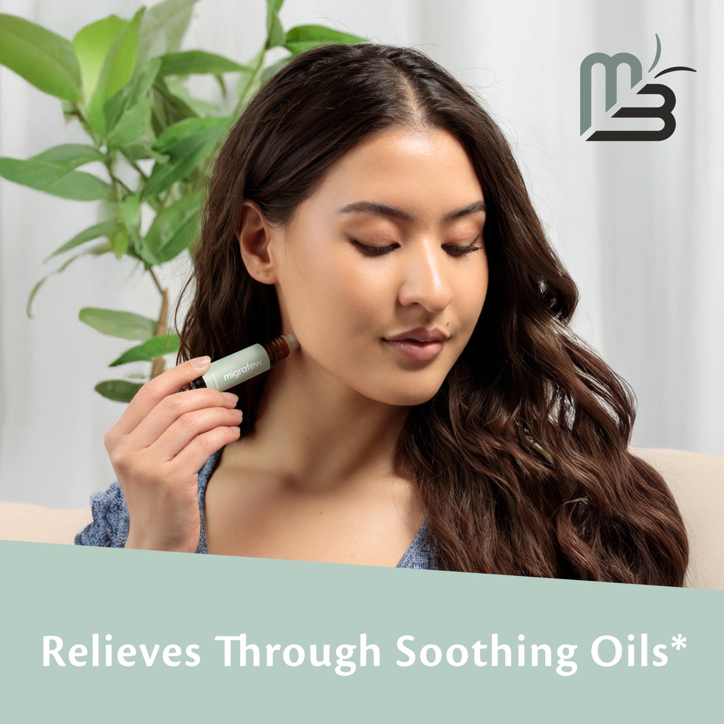 MigraFew Aromatherapy Migraine Roll On | Compact Headache Relief with Cooling Metal Roller for Head Tension and Pressure, Made with Peppermint, Spearmint and Lavender Essential Oils (Pack of 2) by M3 M3 NaturalsBuy Supplements Australia