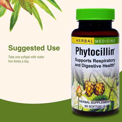 Herbs Etc. Phytocillin - Respiratory & Digestive Health Support Supplement - Herbal Formula to Support Digestion - Support Healthy Breathing - 60 Softgels (60 Servings) Herbs Etc.Buy Supplements Australia