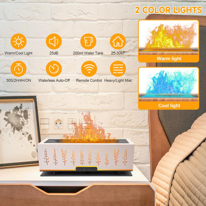 WENPHONE Flame Air Aroma Diffuser Humidifier, Essential Oil Diffuser, 200ml Aromatherapy Diffuser WENPHONEBuy Supplements Australia
