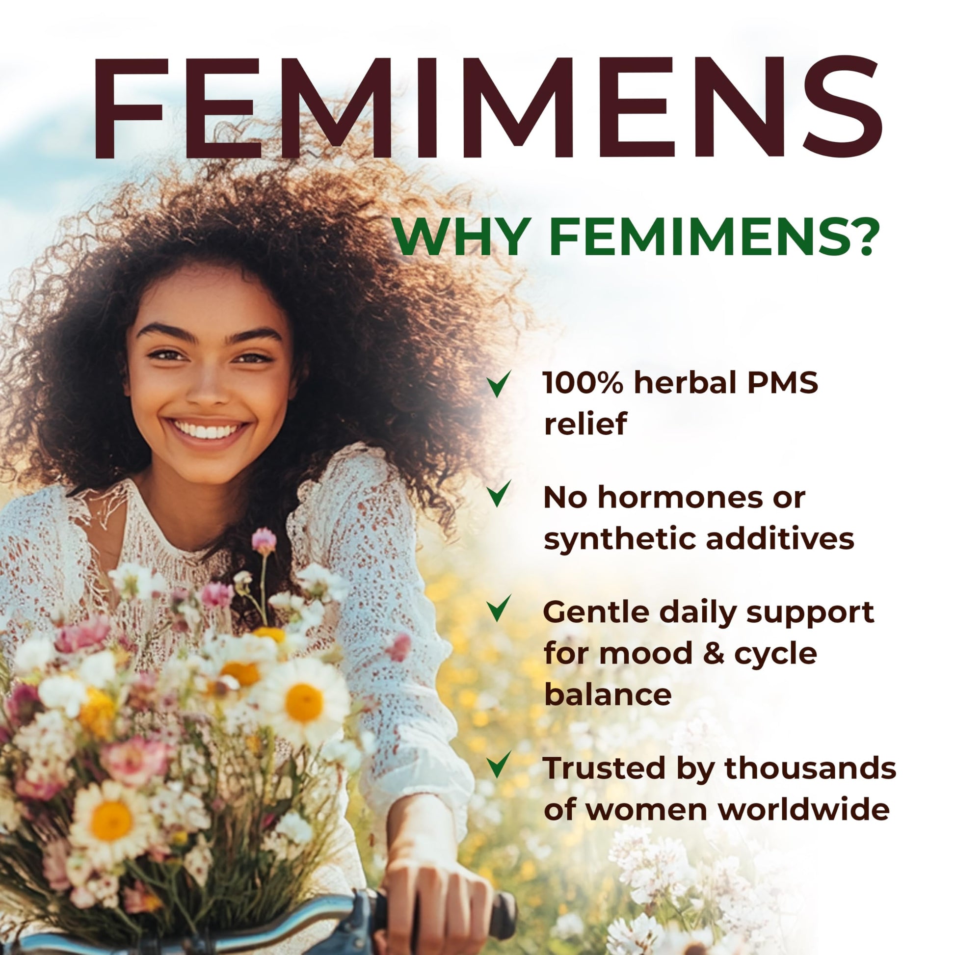 FEMIMENS – PMS Support Supplement for Women – PMS Relief for Women & Menstrual Cramp Relief – Hormonal Balance for Women – Chasteberry Vitex, Ashwagandha, Ginger, Fenugreek – 120 Vegan Capsules Ananta Medicare USABuy Supplements Australia