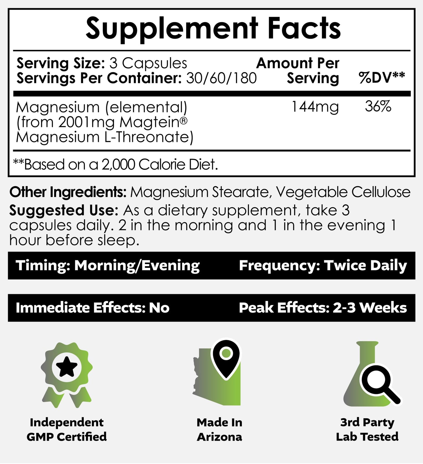 Nootropics Depot Magtein Magnesium L-Threonate Capsules | 90 Count | Mineral Supplement | Natural | Supports Mitochondrial Function | Boosts Energy and Cognitive Function Nootropics DepotBuy Supplements Australia