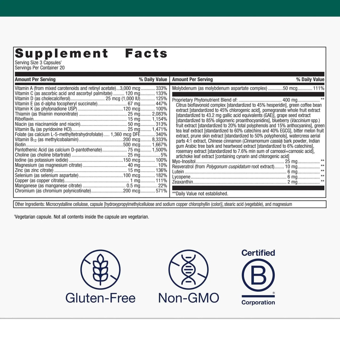 Metagenics PhytoMulti - Daily Multivitamin Supplement with Phytonutrients, Vitamins and Minerals for Multidimensional Health Support MetagenicsBuy Supplements Australia