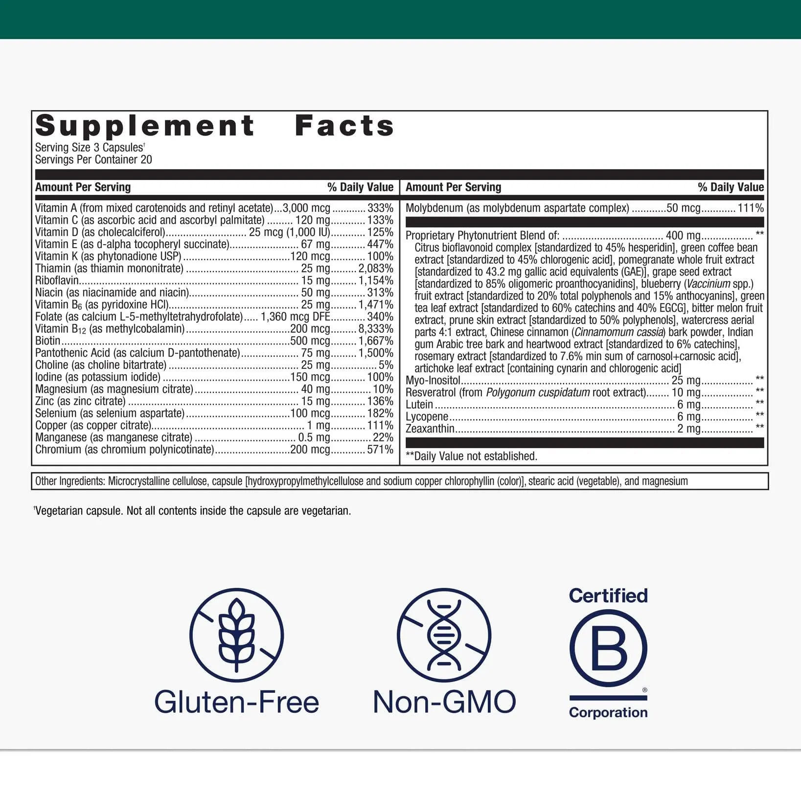 Metagenics PhytoMulti - Daily Multivitamin Supplement with Phytonutrients, Vitamins and Minerals for Multidimensional Health Support MetagenicsBuy Supplements Australia