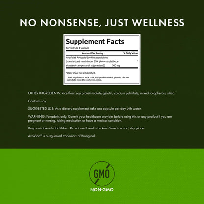 Swanson AvoVida - Natural Supplement Promoting Joint Health & Mobility - Avocado & Soybean Unsaponifiables to Support Cartilage & Tissue Health - (60 Capsules, 300mg Each) (1 Pack) SwansonBuy Supplements Australia