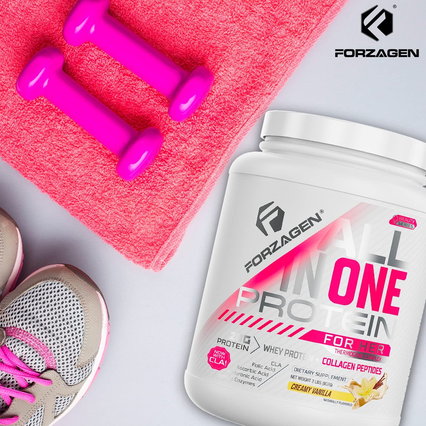 Forzagen All in One Protein for Her, Protein Powder for Women with Collagen Peptides ForzagenBuy Supplements Australia