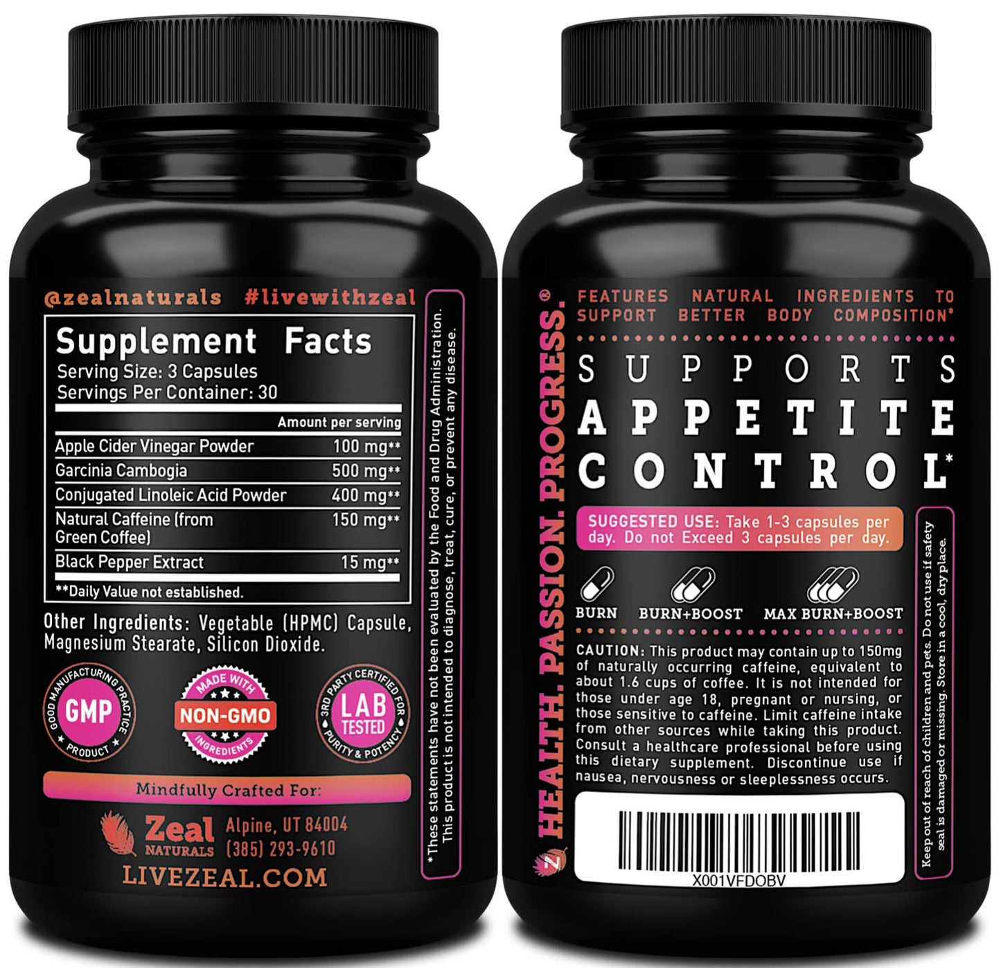 Apple Cider Vinegar Weight Management Pills for Women - Garcinia Cambogia + w. CLA Zeal NaturalsBuy Supplements Australia