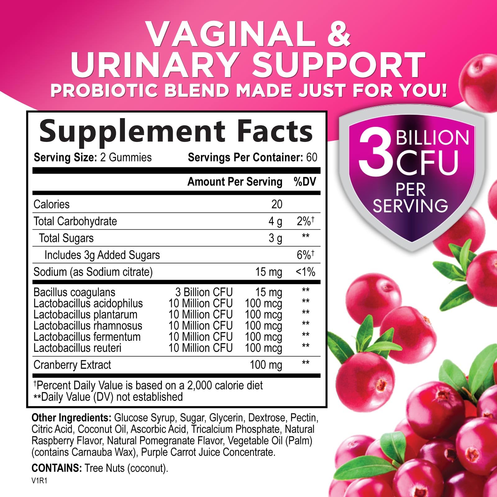 Probiotics for Women + Cranberry - 3 Billion CFU Guaranteed & 6 Vegan Strains for Women's Hello Lovely!Buy Supplements Australia