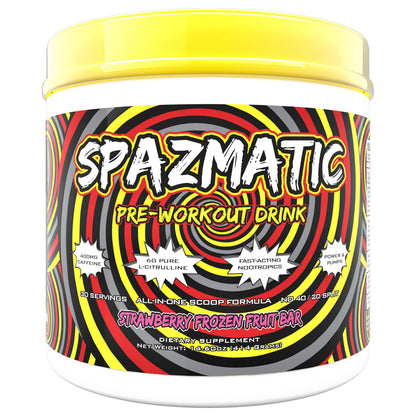 Spazmatic Pre-Workout Powder - 400mgs Caffeine - 6 Grams Pure Citrulline for Muscle 