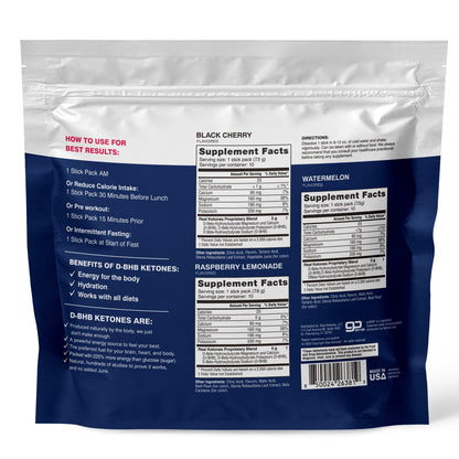 Real Ketones BHB Exogenous Ketones Drink Mix Packets Keto Electrolytes Powder Packets No Sugar with 4 Main Fasting Electrolytes Plus Hydrating Patented Keto BHB