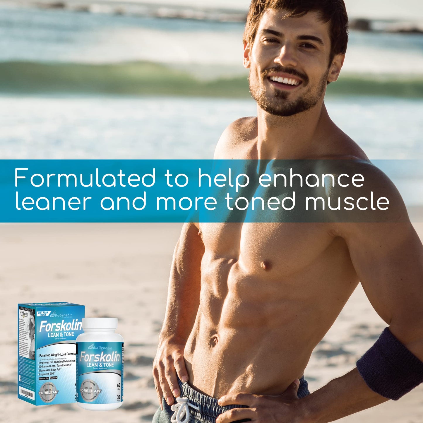 BioGenetic Labs Forskolin Lean & Tone - Weight Loss Pills - Body Toning Formula Fat Burner BioGenetic LaboratoriesBuy Supplements Australia