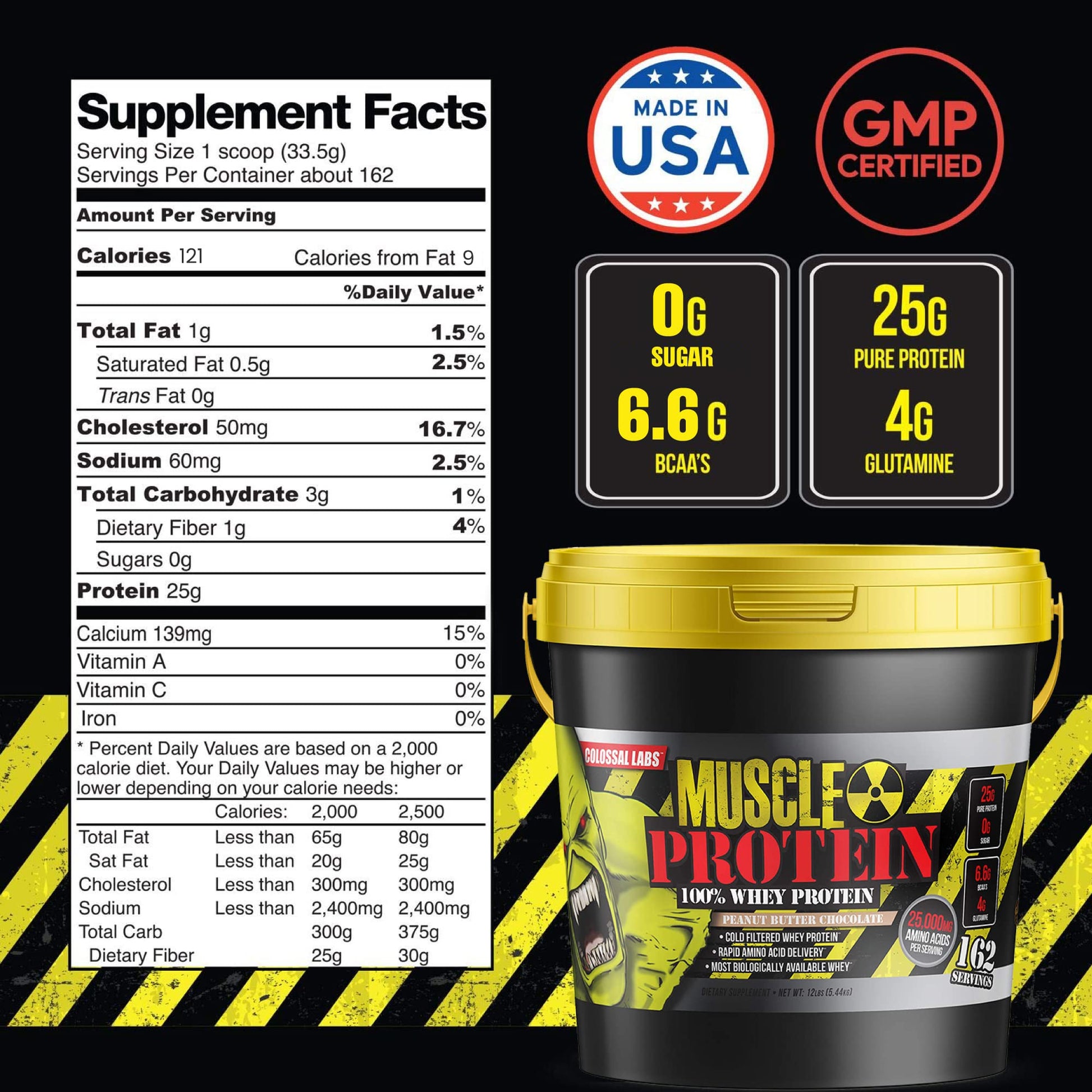 COLOSSAL LABS Muscle Growth Whey Protein [12 lbs/Pack of 1]–Peanut Butter Chocolate COLOSSAL LABSBuy Supplements Australia