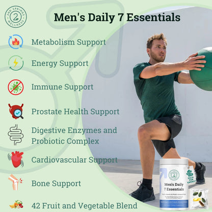 2nd Springs Daily 7 Essentials Men's Vitamin Pack - 7 Pack Adult Male Multivitamin & Multimineral Pack for Energy, Metabolism, Immune System Support 2nd SpringsBuy Supplements Australia