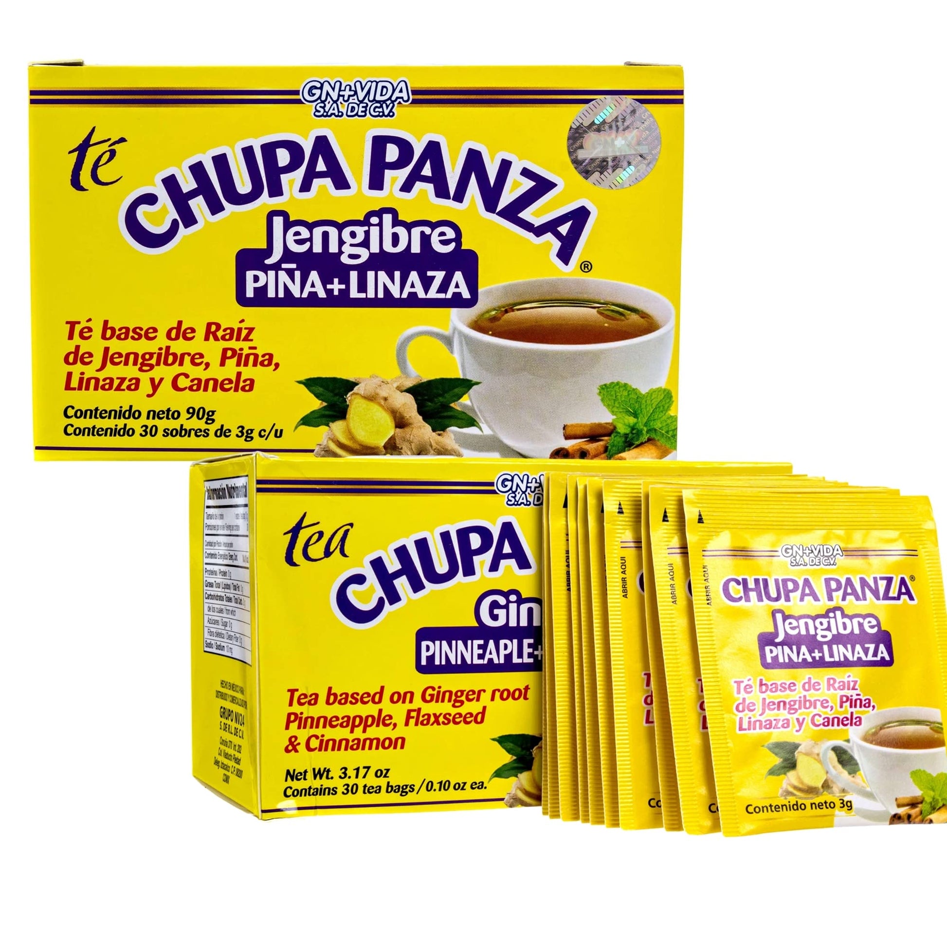 Tea CHUPA Panza, Tea Based ONGINGER Root, PINNEAPPLE, Flaxseed & Cinnamon GN+VidaBuy Supplements Australia