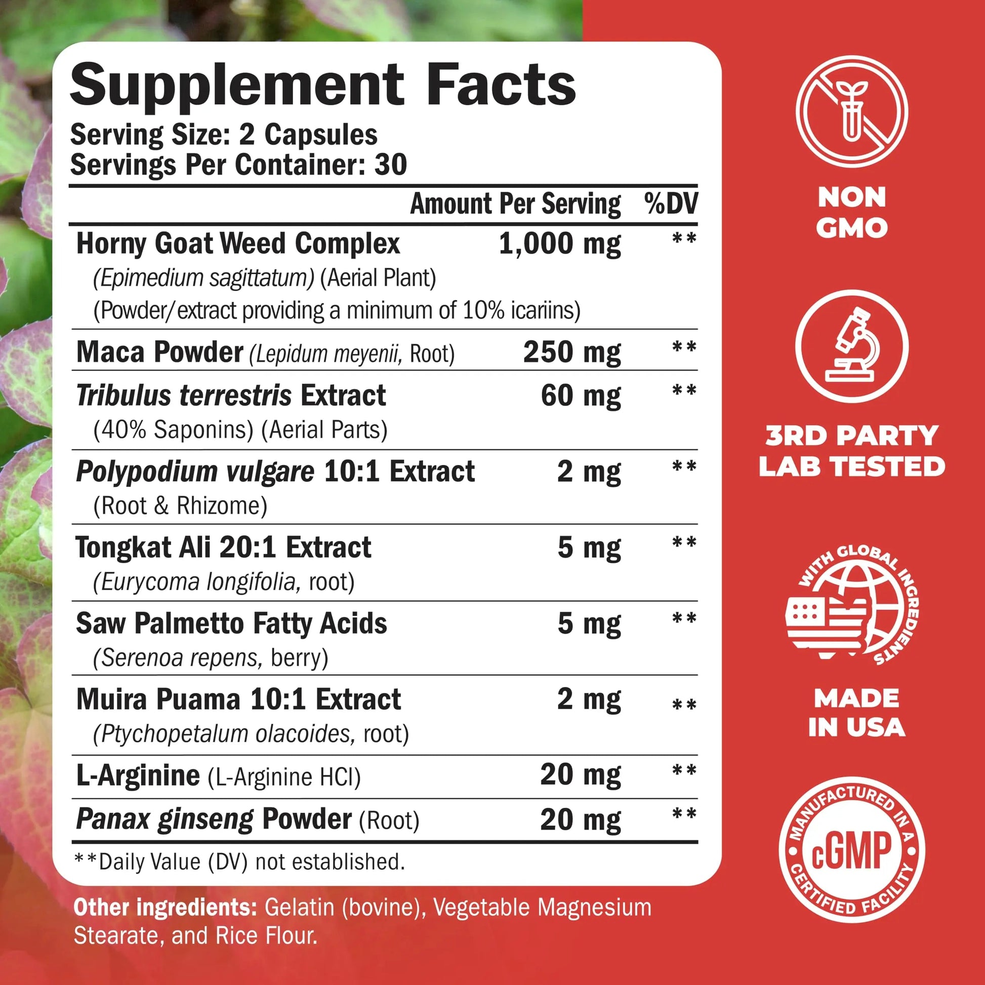 Vimerson Health Multivitamin for Men & Tongkat Ali for Men with Horny Goat Weed, Maca Root Powder, Tribulus Terrestris, Saw Palmetto Extract Vimerson Health