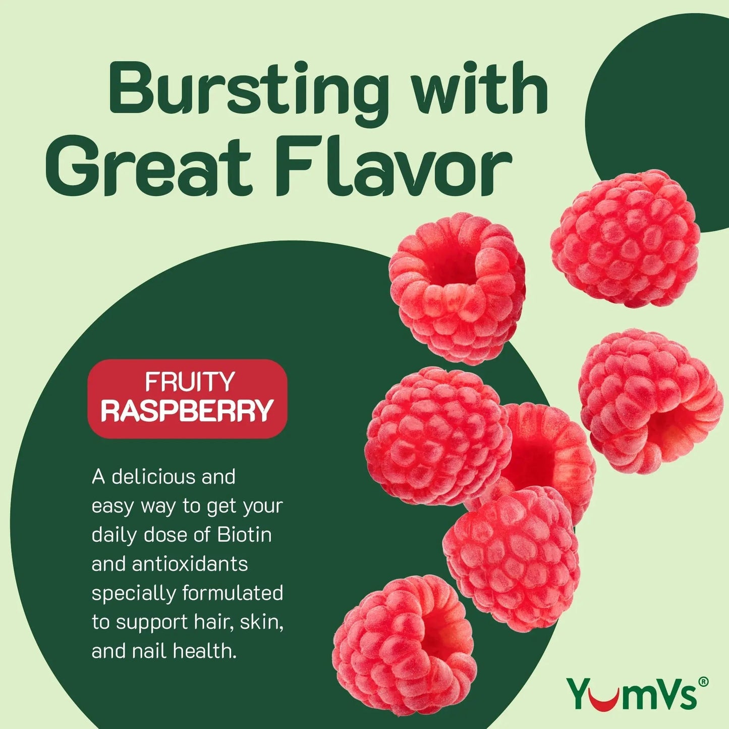 YumVs Teen Multivitamin Gummies with Biotin and Antioxidants - Raspberry Flavor - Hair Skin Nails Support - Kosher Teenager Vitamins YUM-V'SBuy Supplements Australia