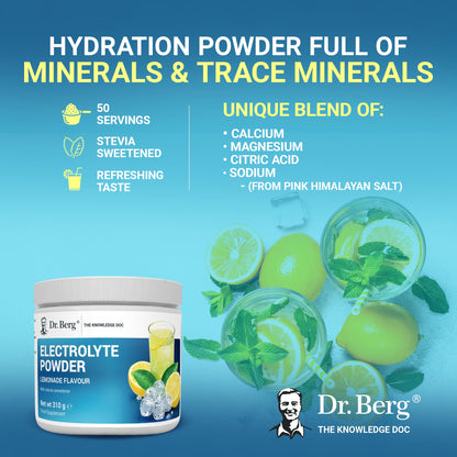 Dr. Berg Electrolyte Powder - Electrolyte Drink Supplements with 1000mg Potassium Dr. Berg NutritionalsBuy Supplements Australia